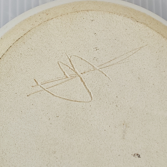 Studio Art Pottery Trinket Tray Cigar Ashtray Nautical Oceanic Signed Soap Dish - Picture 6 of 7